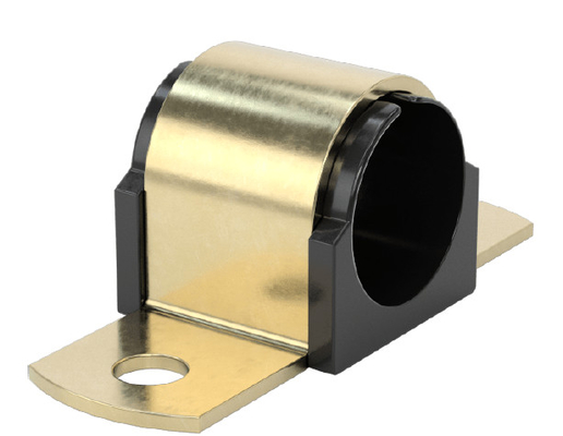 Gold Zinc Metal Steel Anti-vibration Custom Size Omega Cushion Clamps