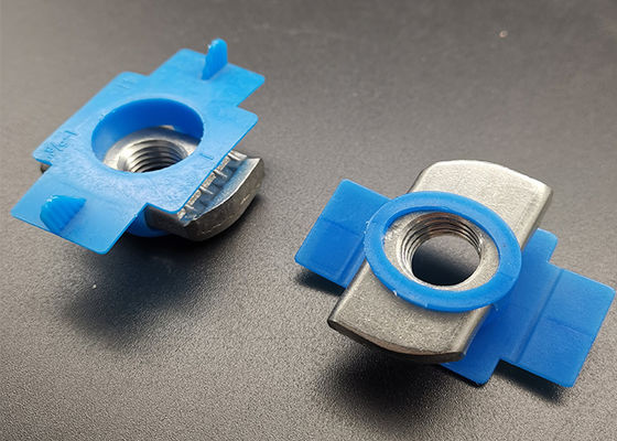 Factory Supply Galvanized Steel Blue Plastic Wing Channel Nut