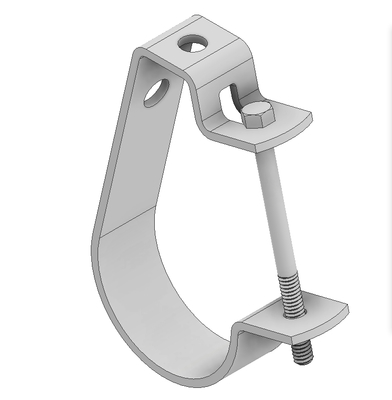 Carbon Steel J-type Loop Hanger with Thread Rod