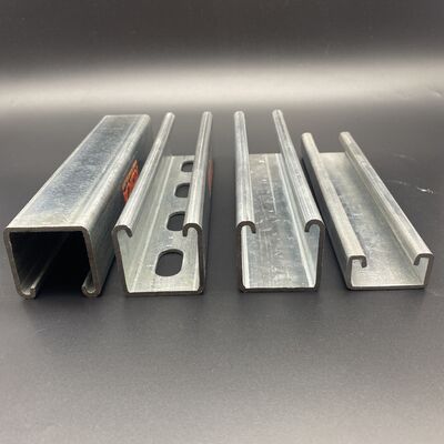 C Channel Galvanized Steel 3m 6m Slotted Plain Steel Strut Channel