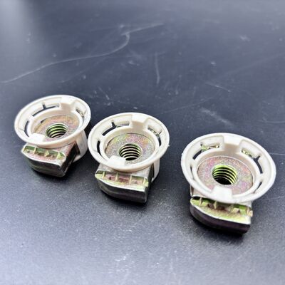 Custom Yellow Zinc m8 m10 Spring Nut with Plastic Wing