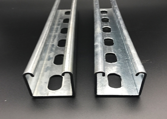 C Profile Electrical Galvanized 1 58 Slotted Solid Unistrut Strut Channel