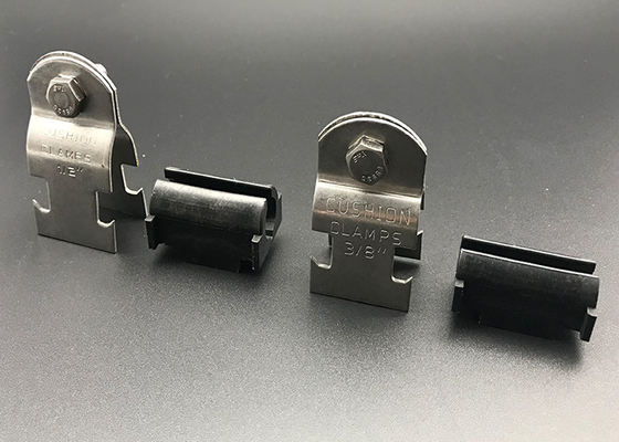Factory Galvanized Steel Custom Size 1/2'' 1-1/4'' Strut Channel Cushion Clamps