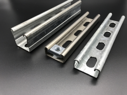 Cold Formed 1 58x1 58 Slotted Single Channel Strut Rail