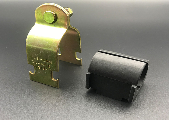 Custom Size 1/4'' Electrical Zinc Strut Mounted Cushion Clamps