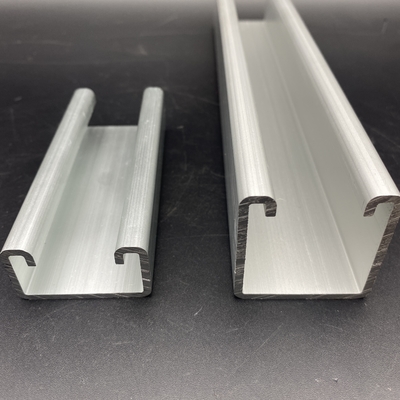 Custom Slotted Plain Aluminum C Profile for Solar Mounting System