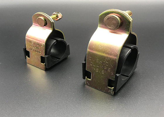 Custom Yellow Zinc Channel Mounted Cushion Clamps
