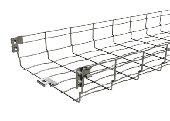 Heavy Duty 1000mm Length Galvanized Steel Wire Mesh Cable Tray