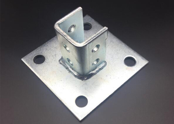 Custom Electrical Zinc Strut Post Base Brackets
