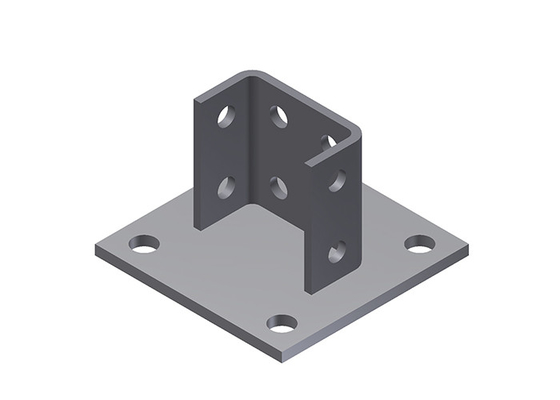 Electrical Galvanized 12 Holes Custom Strut Fitting Post Base