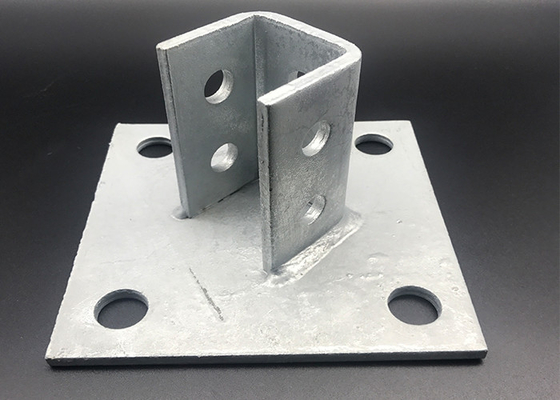 Cast Iron Slotted Zinc Plated Unistrut Fitting Post Base