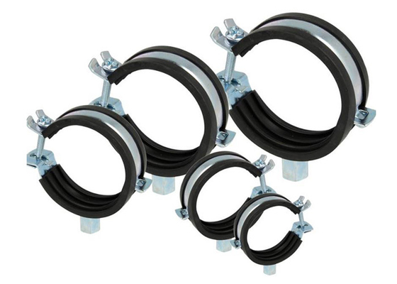 Custom Size Zinc Plated EPDM Pipe Clamp with Rubber