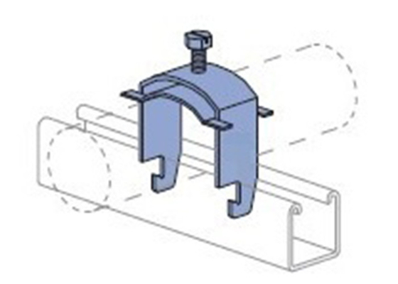 Pipe Fitting 3/8'' Strut Single One Piece Cable Clamps