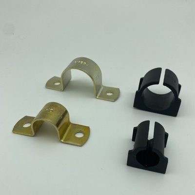 High Temperature Resistent Gold Zinc Pipe Omega Cushion Clamps