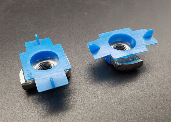 Custom Stainless Steel Blue Plastic Wing Strut Nuts