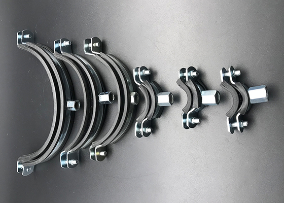 Manufacturer Galvanized Steel m8 m10 Screws EPDM Pipe Cushion Clamp