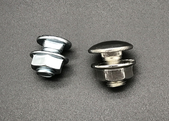 Electric Zinc Hex Flange Lock Nut M8 Shank Wheel Nuts SS304