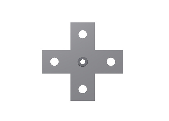 Flat Plate Fitting Cross With M10 Nut