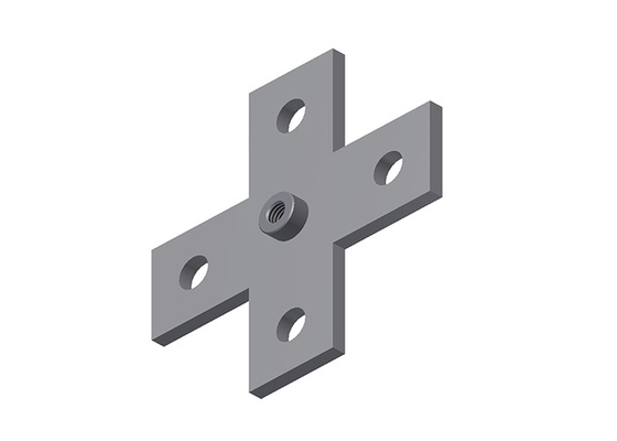 Flat Plate Fitting Cross With M10 Nut