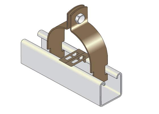Stainless Steel 316 Strut Pipe Clamps 1/2 In EMT Zinc Plated Galvanized