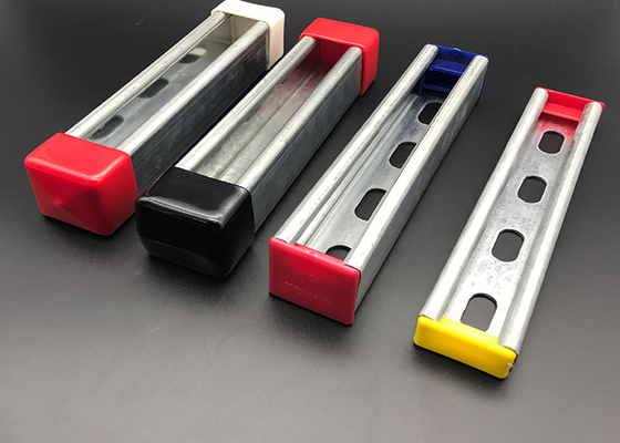 Yellow Square Strut Channel End Cap Cover Female PVC OEM ISO9001