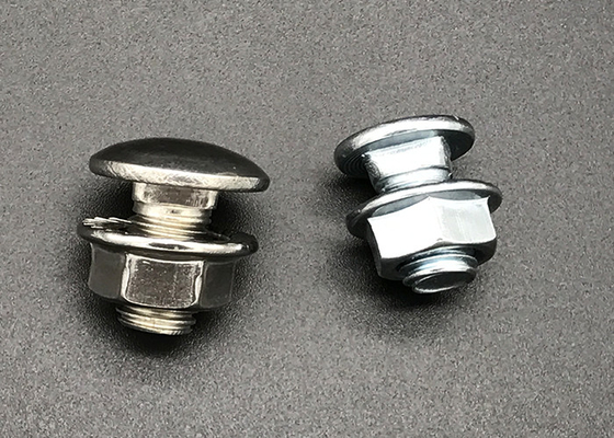 SS316 Stainless Steel Shank Bolt Nut Flange M8 Zinc Plated
