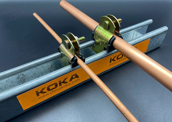 Gold Zinc Cushioned Pipe Strut Clamp