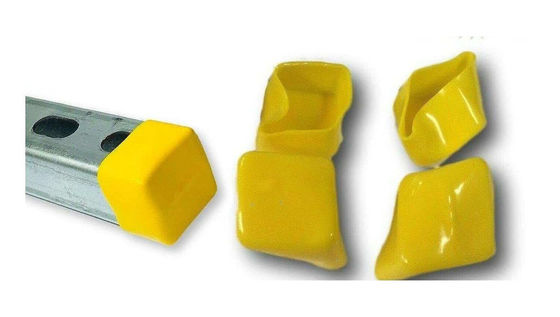 Yellow PVC P2860-33 over unistrut channel end cap