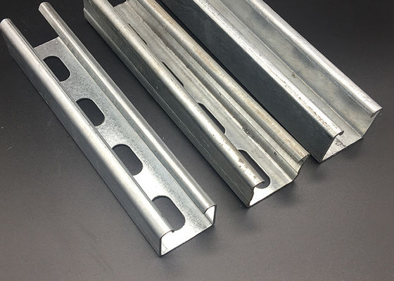 C Shape Galvanized Steel 41x41mm Slotted Strut Channel