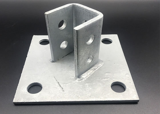 Zinc Plated C Channel Fittings Post Base Brackets