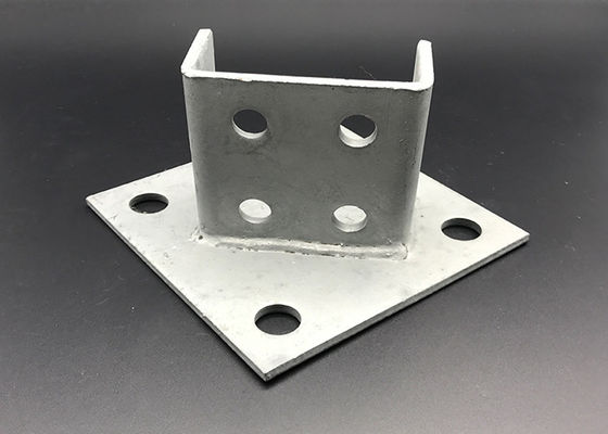 Galvanized Steel Fitting Brackets Custom Strut Channel Post Base