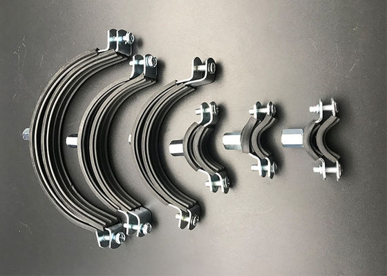 Heavy Load EPDM Pipe Clamps Galvanized Steel Rubber Lined Pipe Clamps