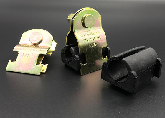 Gold Galvanized Insulated Pipe Fitting Cushion Clamp