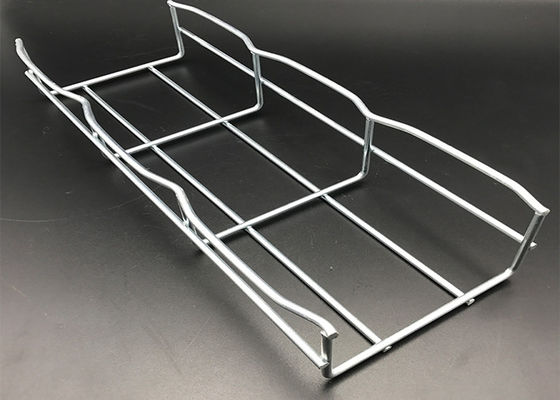 OEM Grid Wire Basket Cable Tray 100mm Zinc Plated Ventilated